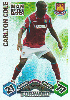 Carlton Cole West Ham United 2009/10 Topps Match Attax Man of the Match #416